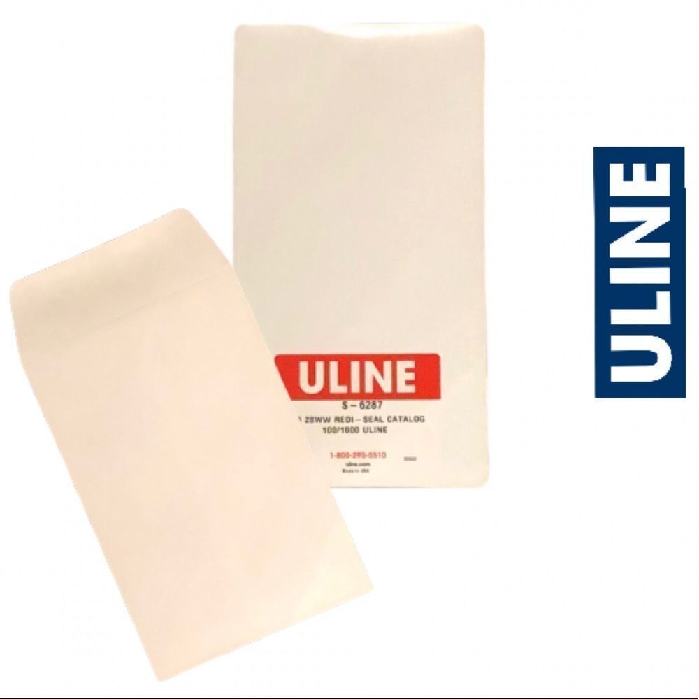 Uline Redi-Seal Envelopes, White 6x9”, S-6287,‎ 28WW, Box of 100, NWT, un…